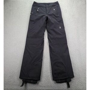 SPYDER Pant Size 8 Black Mid Rise Lined Snowboarding Ski Waterproof 28x31